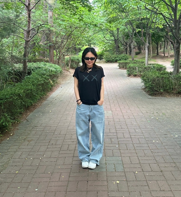 [STANDARDERROR] 스탠다드에러 87-STAN054 캣샌드 레인 워싱 와이드 데님팬츠 라이트 인디고 데일리룩 코디 남여공동 데님바지 추천