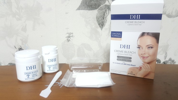 DHI 눈썹탈색제 크림헤어빌리치로 머리카락 부분 탈색하기