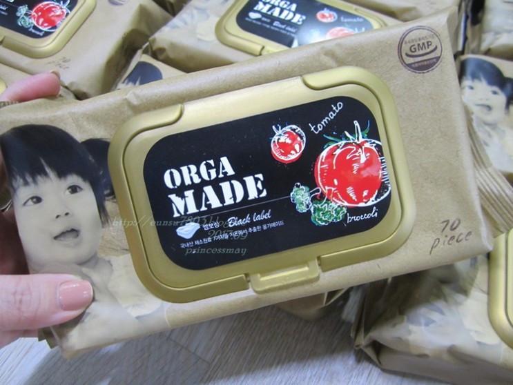 올가메이드 국내산채소원료로 안전한 아기물티슈
