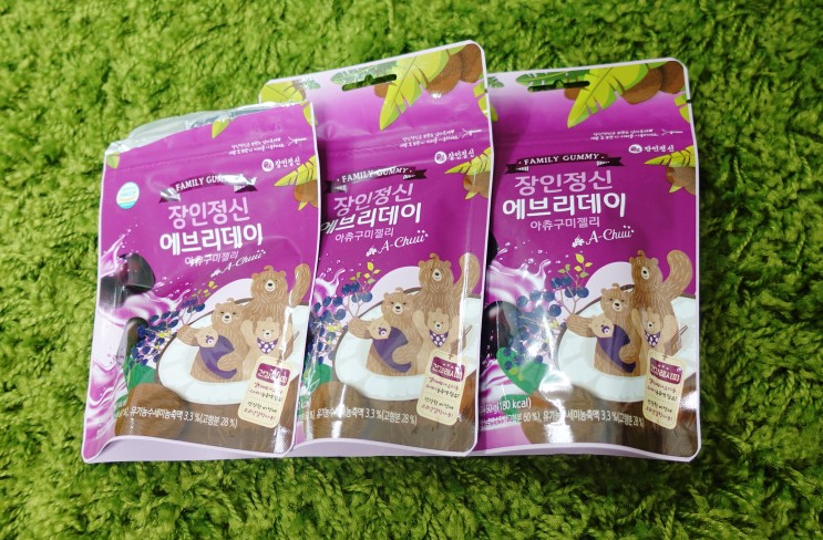 코코넛슈가가 들어간 상큼한 건강젤리, 엘더베리젤리 아츄구미젤리 냠냠!