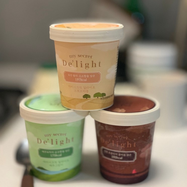 [저칼로리 아이스크림 ] 마이비밀 딜라이트 아이스크림 한통에 100kcal 걱정없이 다이어트간식으로!