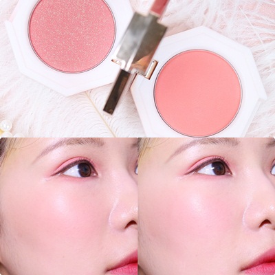 코랄코랄한 디어달리아 프레시페탈룩 블러셔듀오 캔디캐슬 아이 & 치크 발색