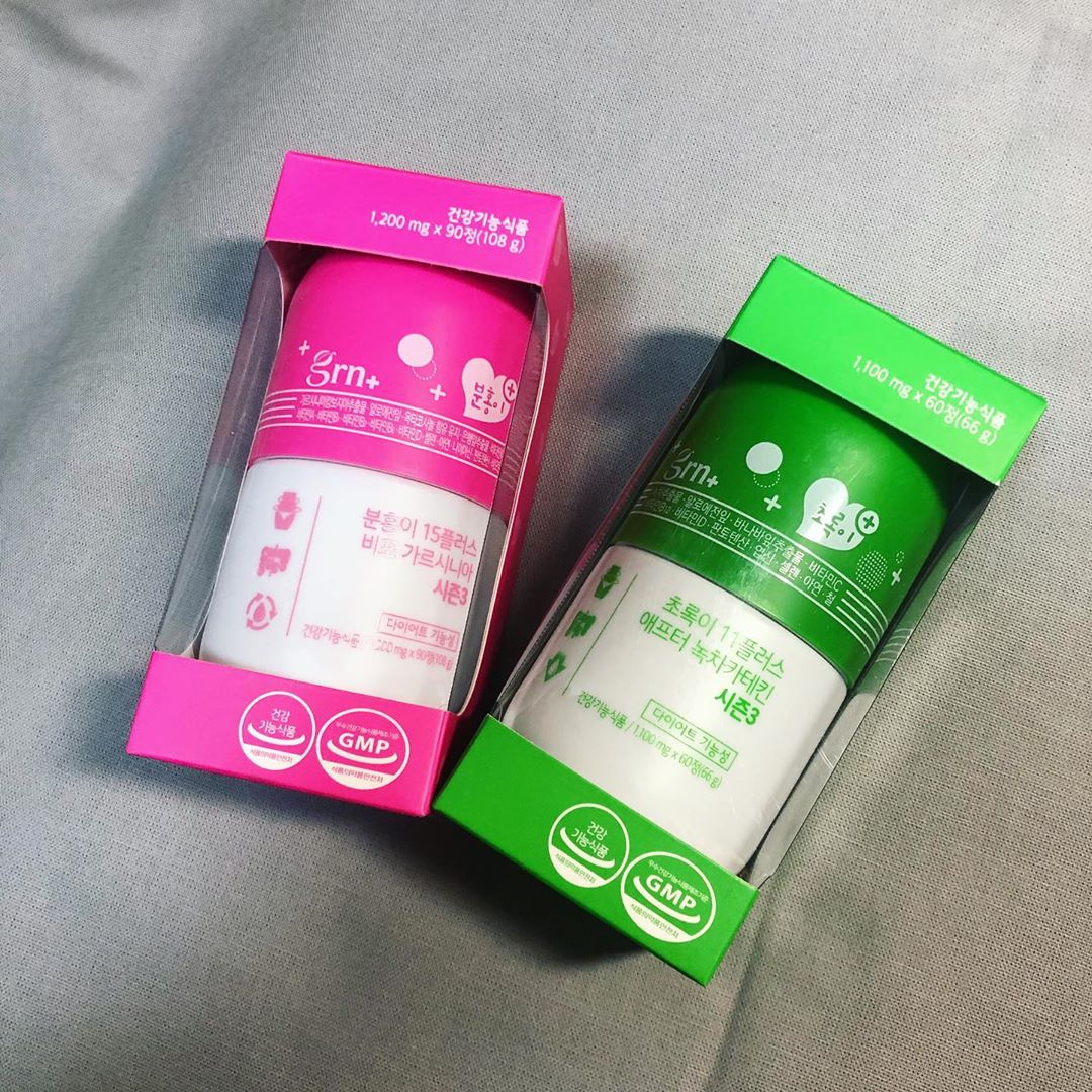 이승주(21) on Instagram: “진짜 열심히 먹고 정신차릴꺼예요🥺👍 음식은 적당히 먹고 GRN은 열심히 먹고! - 💖분홍이는 탄수화물⍤⃝𓂭 지방으로 합성되는것을 억제! 📍식사 전📍 - 💚초록이는 체지방 감소와 항신화, 혈중 콜레스테롤 개선에 도움을 줌! 📍식사 후📍 . . . .…”