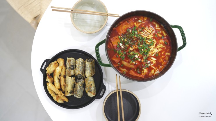 케이콜라보김밥 후루룩 떡볶이 대파 국물떡볶이 튀김세트 집에서 즐기는 분식파티