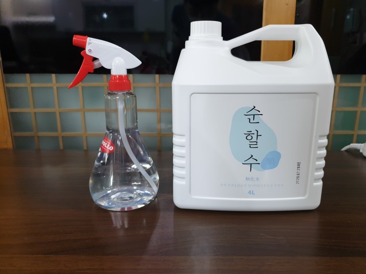 미산성치아염수소산수 코로나예방 마스크소독 사용전후 소독
