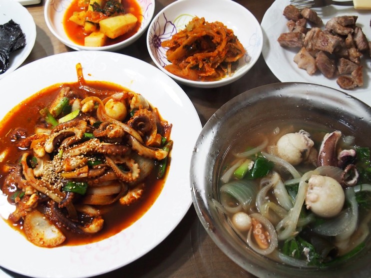 쭈꾸미 손질방법 데치는법 식욕점에서 산지직송