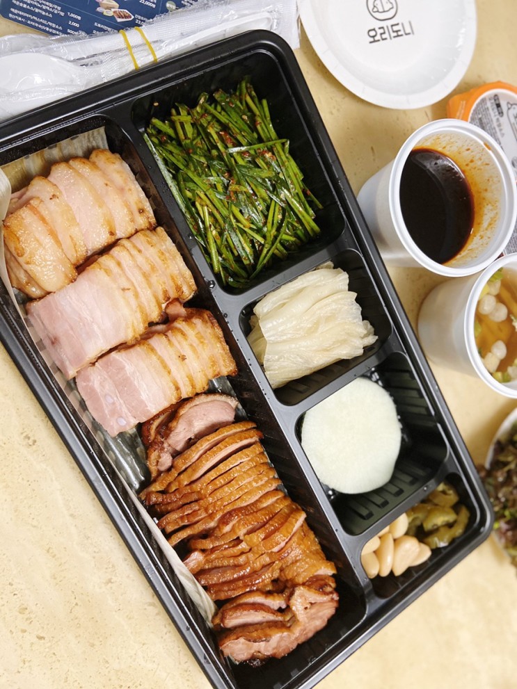 [문정동 배달 맛집] 오리도니 참나부 장작바베큐 모듬, 너무 맛있어요 💕