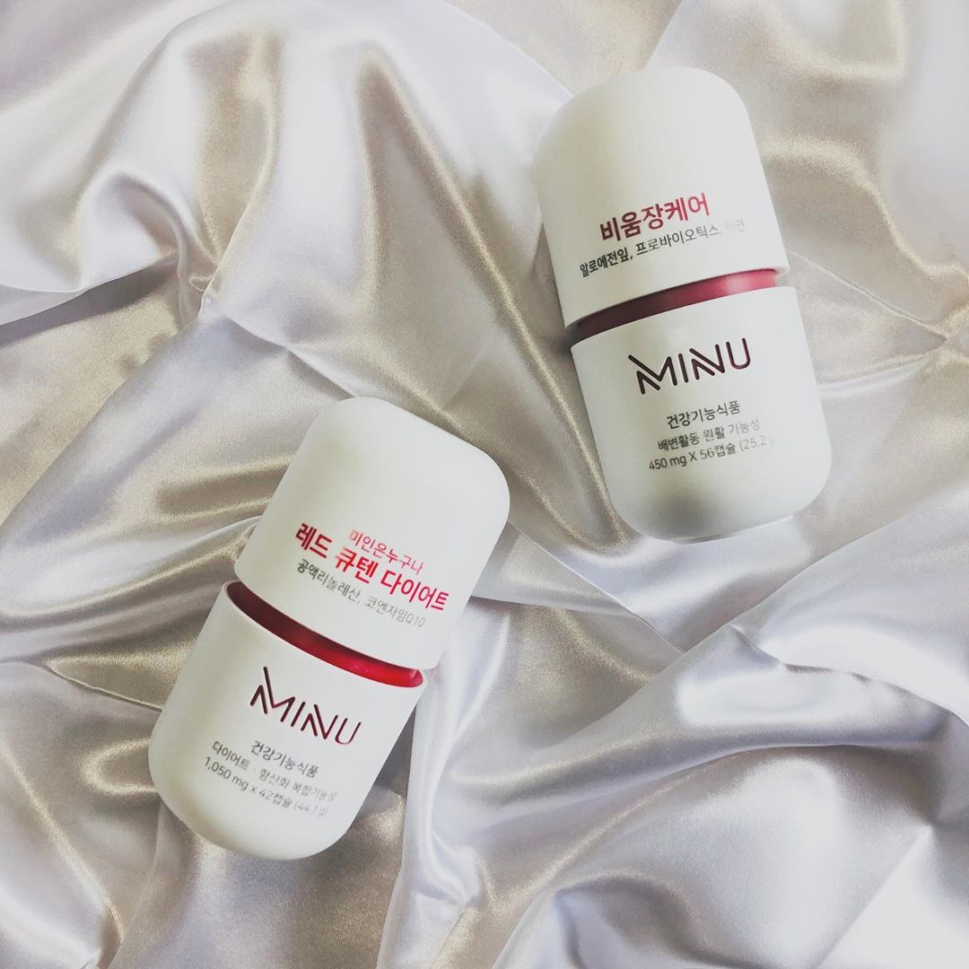 주 예 슬 (Ju Ye Seul 🇰🇷) on Instagram: “- ✔️[미누]레드큐텐 다이어트  프로바이오틱스 유산균 비움장케어 레드큐텐은 CLA (공액리놀렌산)으로 체지방감소에 도움을 주고, 큐엔자임Q10이 함유되어 항산화에 도움이 되는 다이어트 제품이에요!!! . 비움장케어는 부드러운 배변 활동에 도움을…”