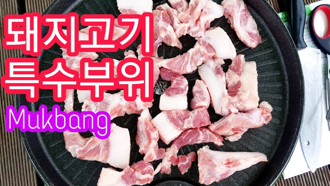 [먹방] 고기 먹방! #삼겹살 #뒷덜미살 #특수부위 (feat.원두막 구경오세요)