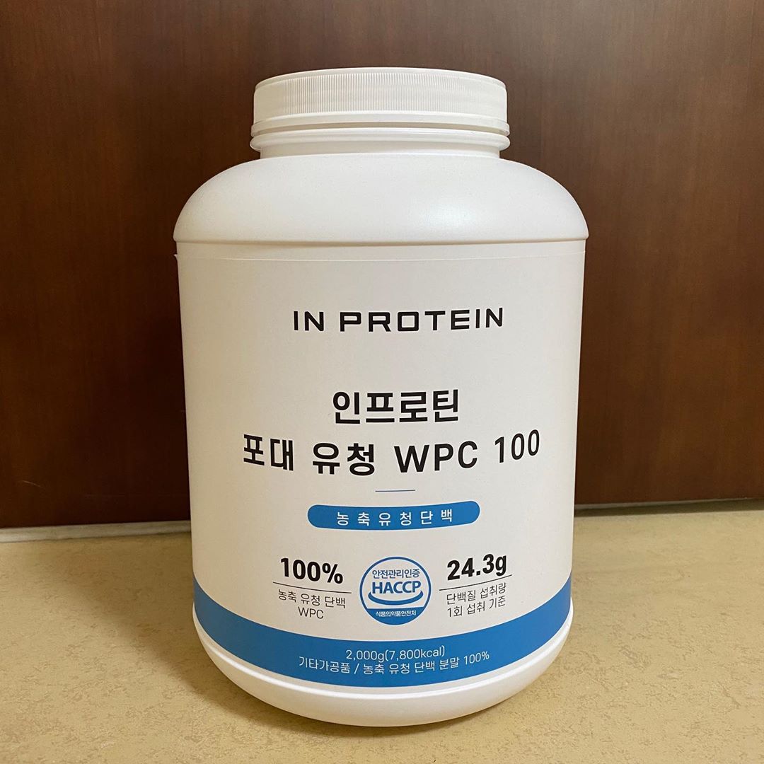 @ji_yeon_baekkk shared a photo on Instagram: “*협찬 제품 💚인프로틴 포대유청 단백질 보충제 WPC 100 . 🌱24.3g의 고단백ᄌ