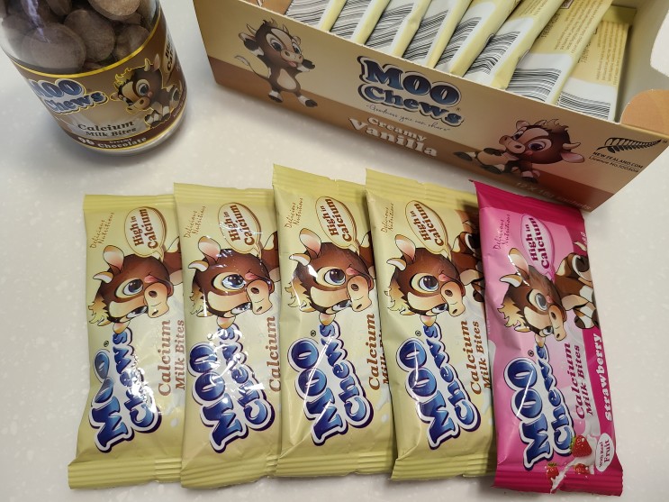 어린이 칼슘 추천 뉴질랜드에서 온 칼슘제 무츄스 MooChews