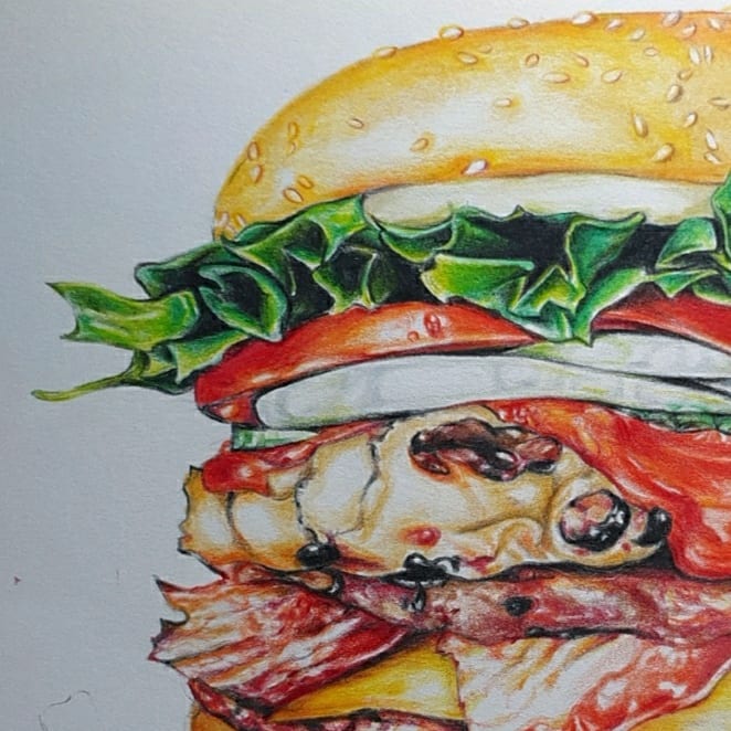 🍔햄버거 🍔 

#오늘의그림 #dailydrawing #햄버거 #hamburger #낙서 #끄적끄적 #드로잉 #draw #drawing #색연필일러스트 #colorpencil  #드로잉스케치 #drawingsketch #그림 #그림계정 #그림계정맞팔 #fff #f4f