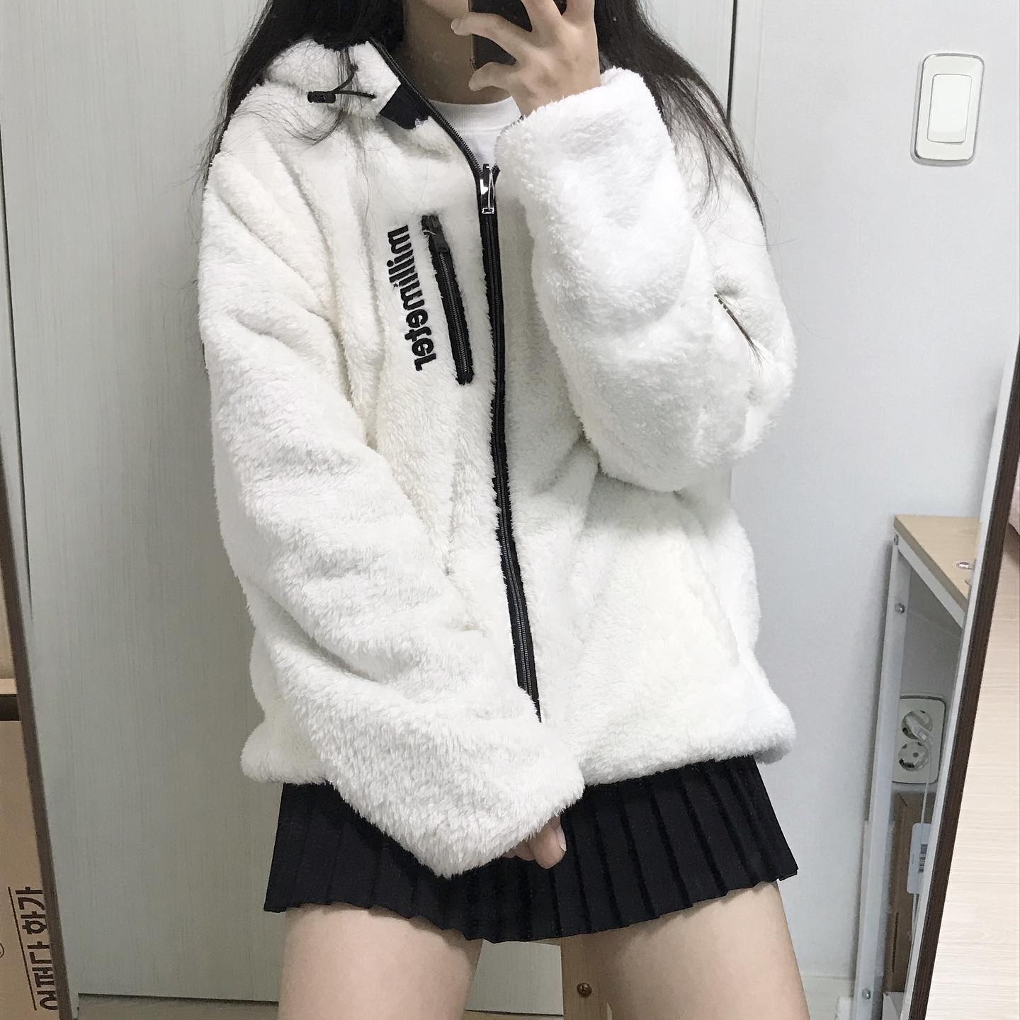#협찬 실용성 좋은 양면 플리스 후드집업♡