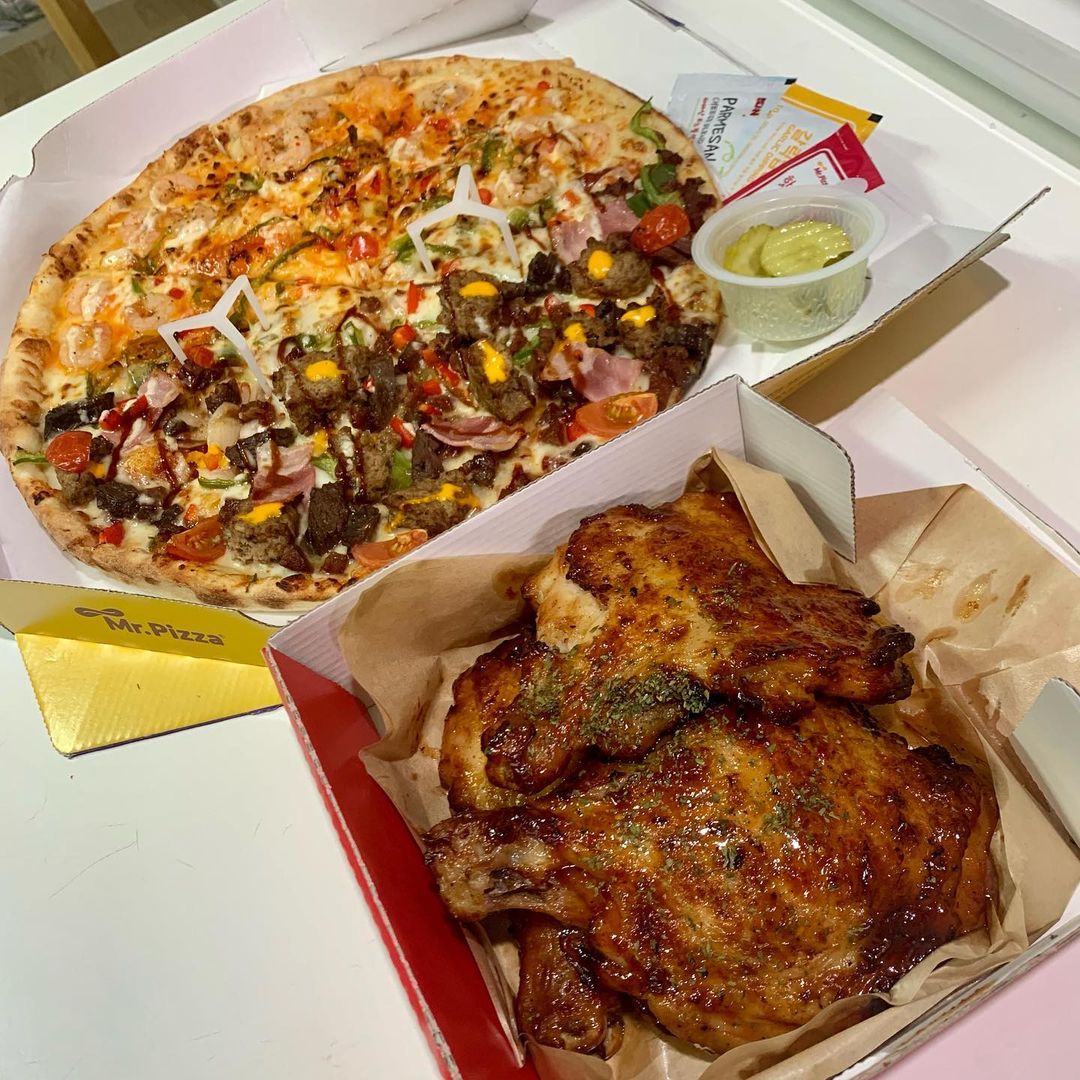 쏭이 on Instagram: “#협찬 이지만, #솔직후기 . . . 여러분, 🙌 제가 미스터피자 신메뉴를 먼저 맛보았어요 🍕 뉴드림세트-:) 햄벅한새우…”