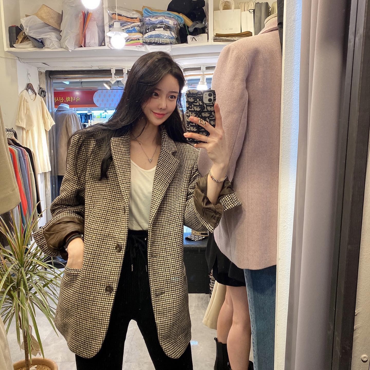 나도겟 체크자켓🖤