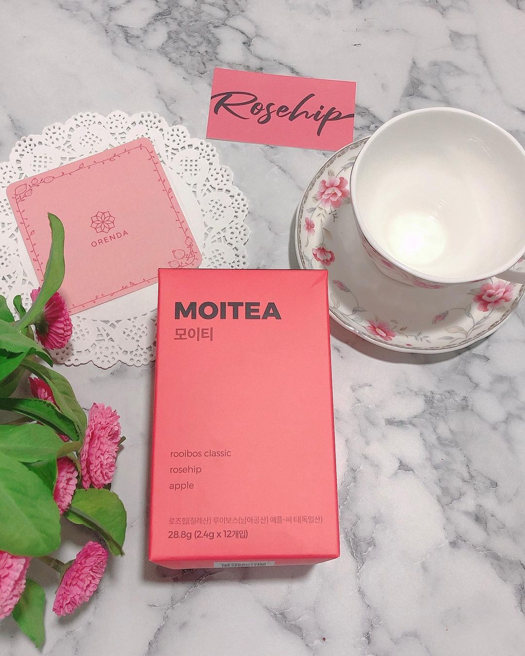 🌸예진(芮珍) on Instagram: “#협찬 #모이티 #제품제공 [ORENDA.TEALIFE] 모이티 마스크 속 지친 피부를 위해 생기를 채워 줄 블렌딩 티 피부관리를 위해 우리에게 필요한것은 수분과 비타민인데요!! 로즈힙, 루이보스, 사과, 진피, 비트, 시나몬까지 피부 건강에…”