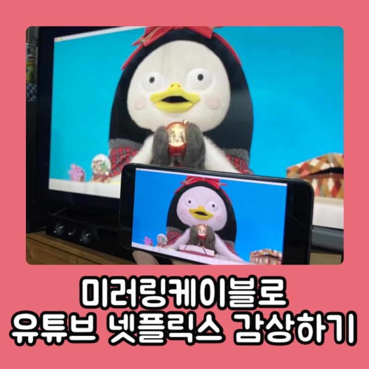 유튜브티비연결 넷플릭스티비연결, 팜즈 미러링케이블로 간편하게!