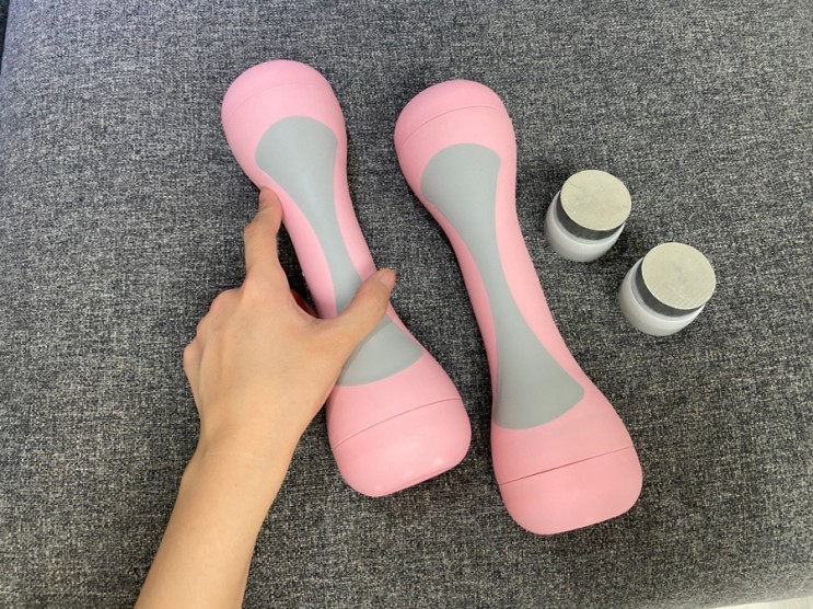 [아리핏] 무게조절 조립식 여성덤벨 홈트레이닝 여성아령 세트 1kg 2kg