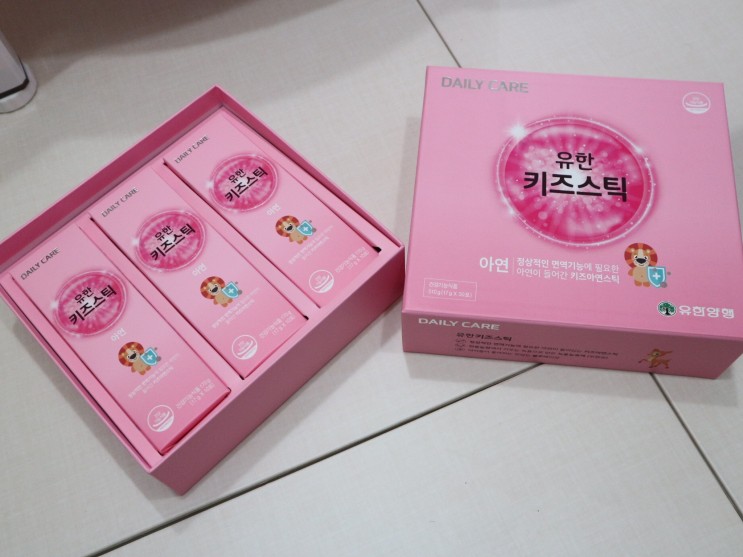 유한양행  유한키즈스틱 먹기좋은  아연 키즈스틱