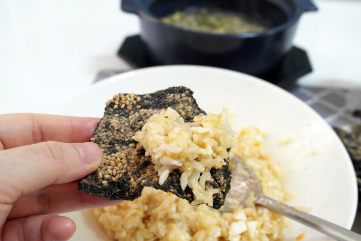 김부각 추천 간장계란밥 위에 올려 맛있게