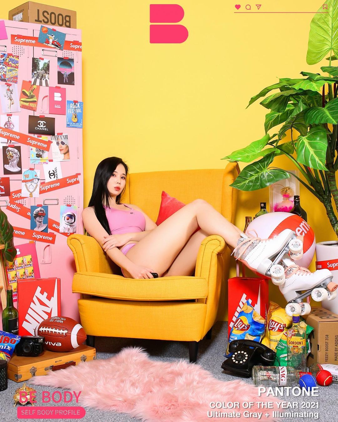  “Gotta get ready for the summer🌴 더워지니까 더 열심히 눈바디 만들기💞 #Bebody #비바디”