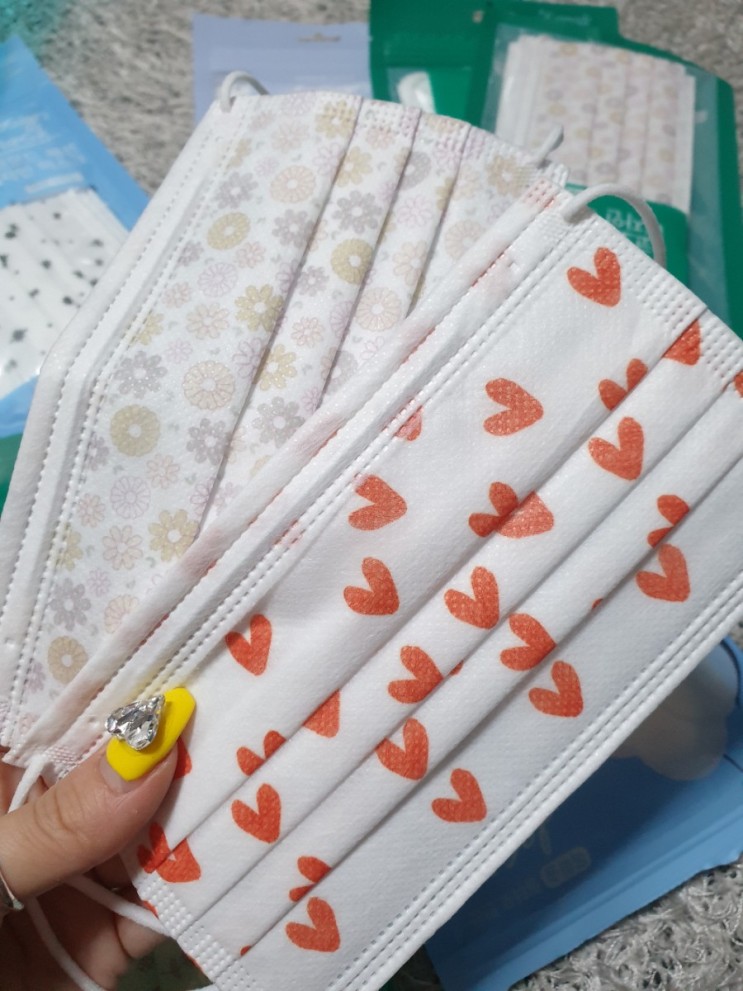 컬러마스크 코모드패션 디자인마스크 숨쉬기 편안한 덴탈마스크