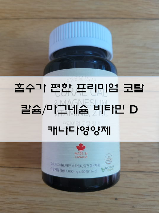 흡수가 편한 [내추럴영] 프리미엄 코랄 칼슘/마그네슘,아연 캐나다 영양제 리얼한 후기