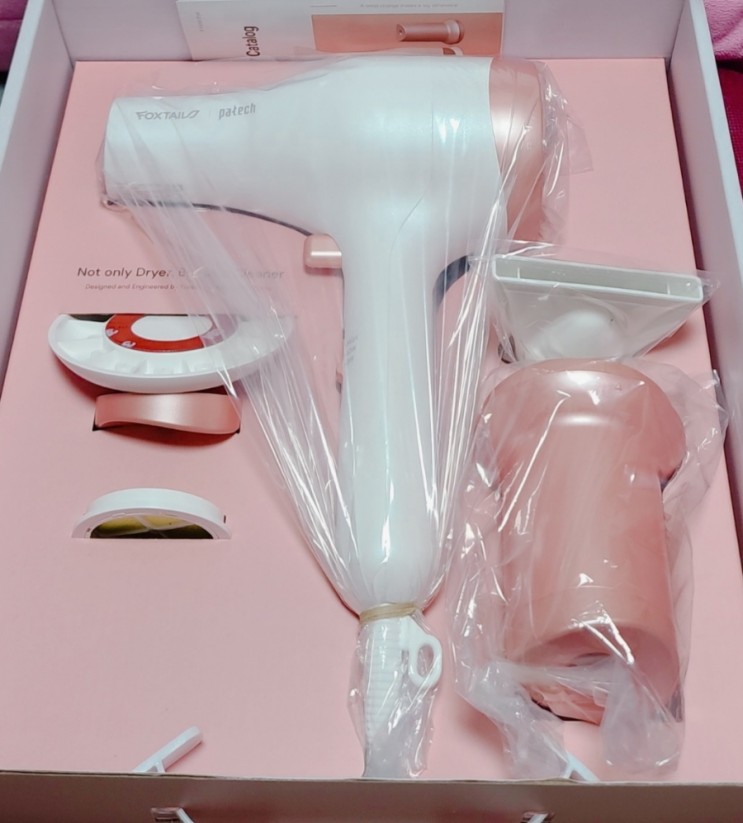 폭스테일 드라이기 - 강력한 바람! 머리카락 청소하는 헤어드라이어~