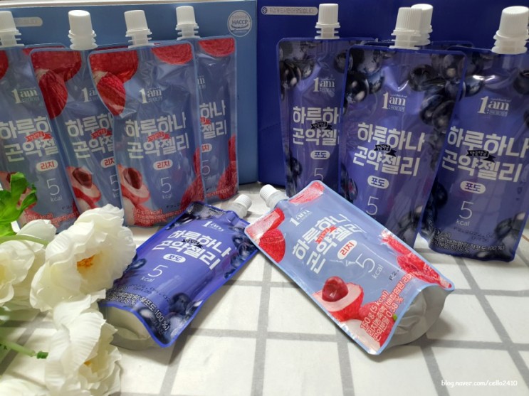 다이어트 곤약젤리 하루하나곤약젤리 포도&리치 후기