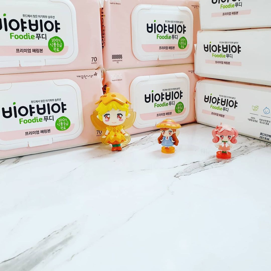 하니하니 on Instagram: “#협찬 전성분 100% 식품등급원료로 만든 "비야비야 푸디 프리미엄 헤링본" 👉독일더마테스트 최고등급 Excellent 👉100%식물등급원료 👉피부과전문의 테스트완료 👉음