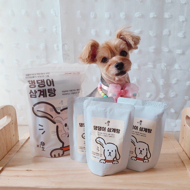 기력회복 강아지간식은 지호한방삼계탕의 강아지삼계탕 '댕댕이삼계탕'