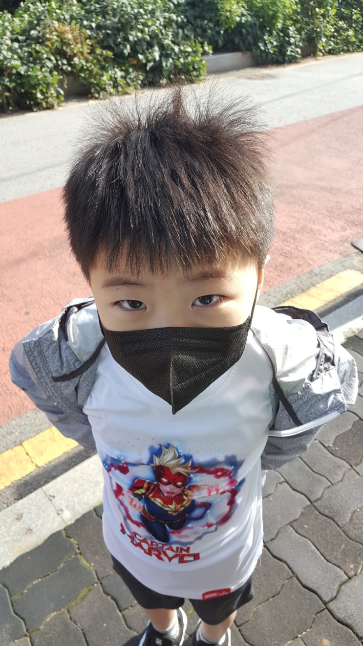 초등학생마스크 KF94마스크새부리형 인디에어로 착용해요