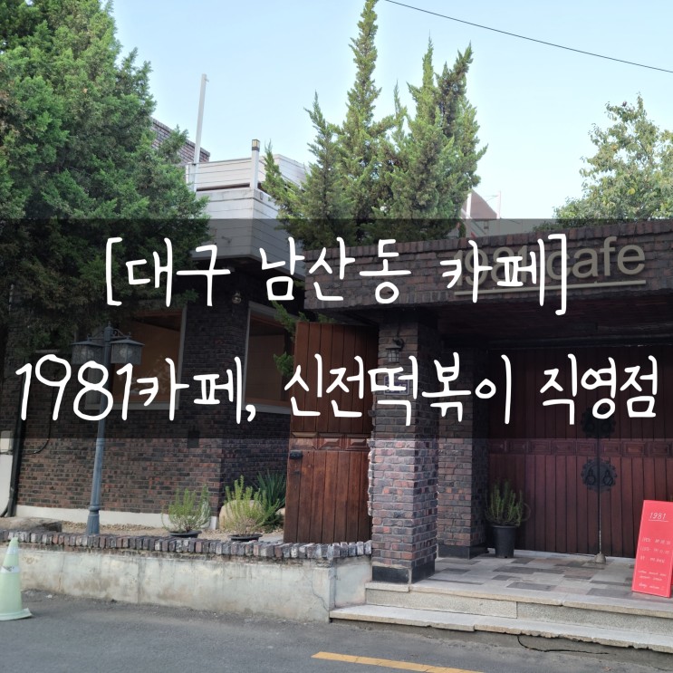 [대구 남산동 카페/신전떡볶이] 대구 남산동 카페 1981, 동성로 신전떡볶이