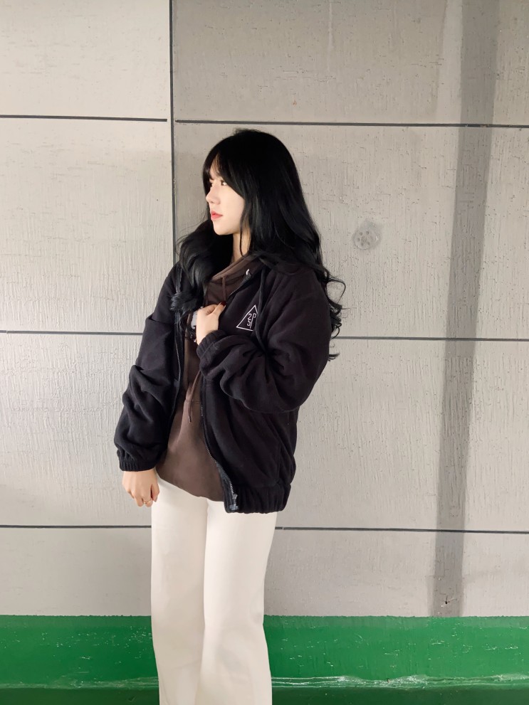 디자이너 브랜드 이십오퍼센테이지 플리스 후드집업 리뷰
