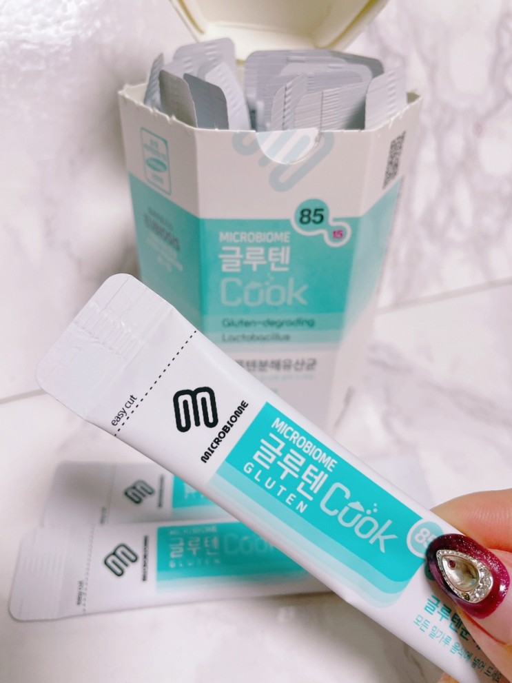 빵떡면 좋아하는 사람이라면 꼭 챙겨먹어야하는 글루텐분해유산균! 마이크로바이옴 글루텐쿡