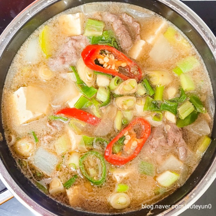 국내산 소고기 육우 차돌박이 된장찌개 만드는 법