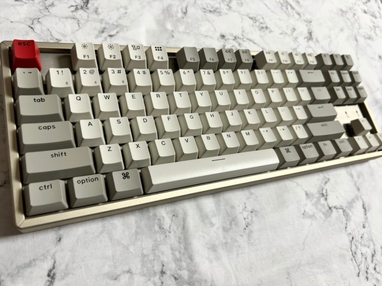 [스마트 리뷰] K8 Retro 레트로 블루투스 무선 기계식 키보드 / 애플 텐키리스 키보드