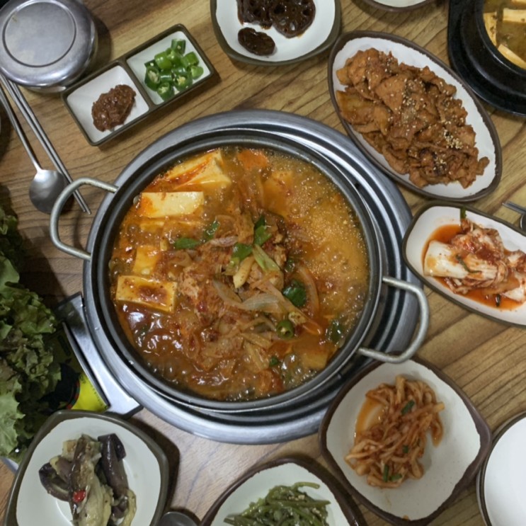 [카톨릭대/역곡역 맛집]우렁쌈밥과 제육, 싱싱한 채소가 맛있는 진도식당