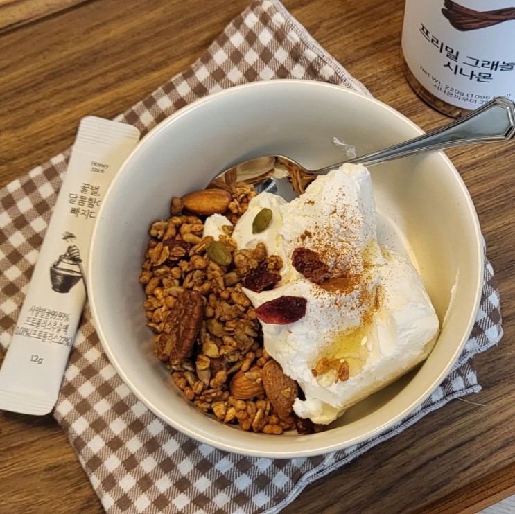 프리밀 그래놀라 시나몬, 다이어트 간식으로 좋아요