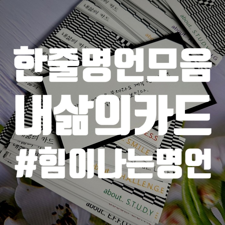 한줄명언모음 내 삶의 카드로 매일 명언 한줄!