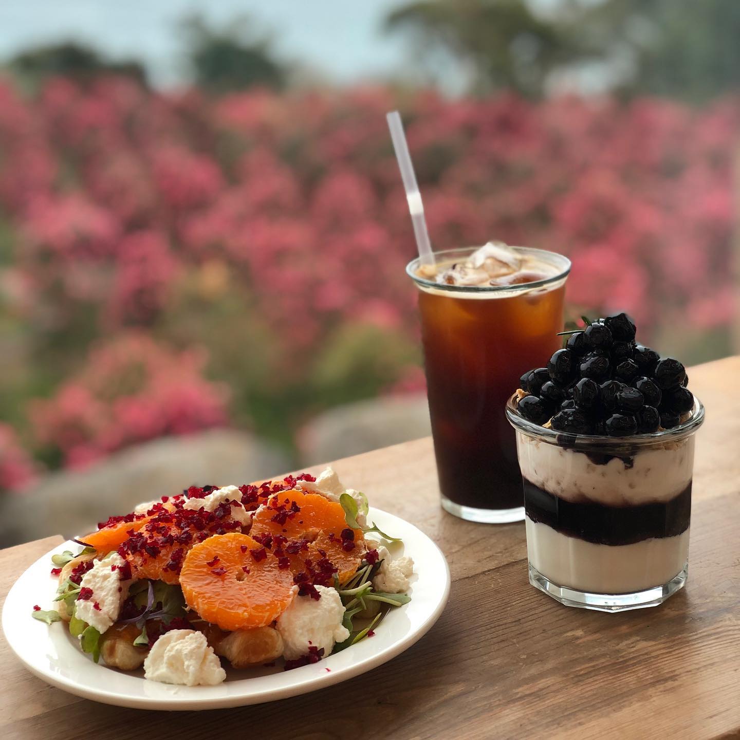 [제주🌺]

#오늘의바다

📍제주 서귀포시 이어도로 990
🕰 10:00-20:00 목요일휴무
🏷 귤로플 13.0
🏷 블루베리요거트 6.5
🏷 아메리카노 5.0

🧡
동백꽃과 바다배경이 참 예쁜 이곳 
카페 오늘의바다에서 내가 먹은건 귤로플 🍊!
크로플위에 귤잼과 궁합이 너무 좋다!
귤의 은은한 단맛과 리코타치즈가 어우러지니
강하지않은 단짠이 맘에 들었다 (๑˃؂˂๑)🧡
이날 바람도 많이 불어서 춥고 날이 흐려서 아쉬웠당 ㅠ
맑은날에 또 다시 오고 싶당😘