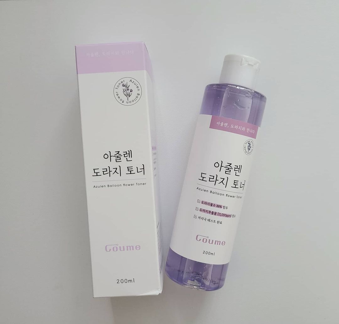 MinJung 💫 on Instagram: “#제품제공 💜도라지토너💜 이름부터 너~무 순해😆 아줄렌 도라지토너는 무향료,무색소와 함께 식약처고시 유해성분 20가지 무첨가로 피부에 자극없이 순하게 사용