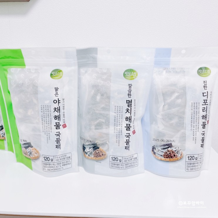 바다소리 천연 국물팩과 함께면 요리뚝딱!