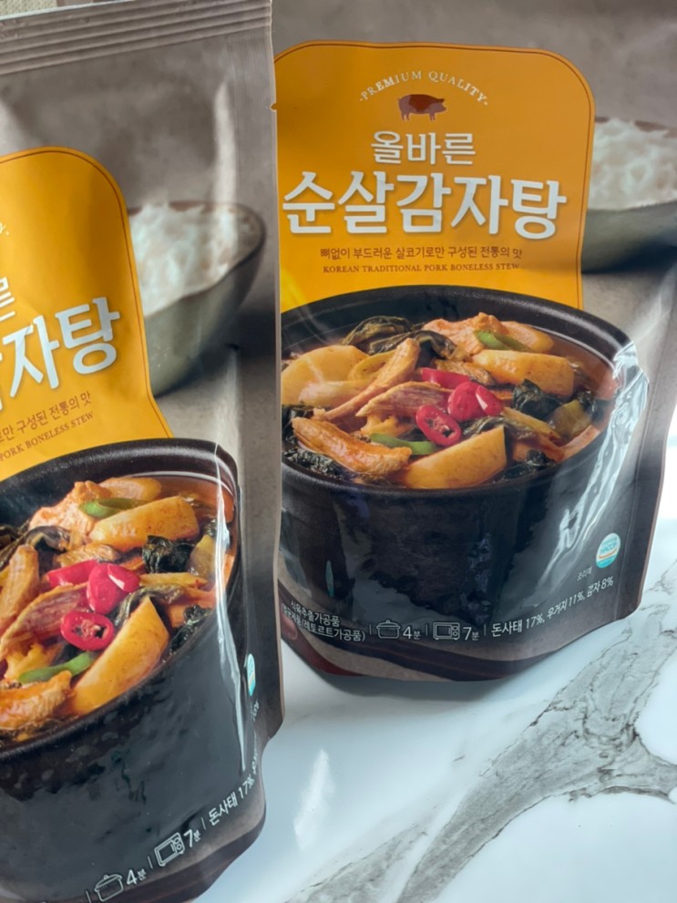 간편식 뼈다귀해장국 맛있었던 올바른 감자탕