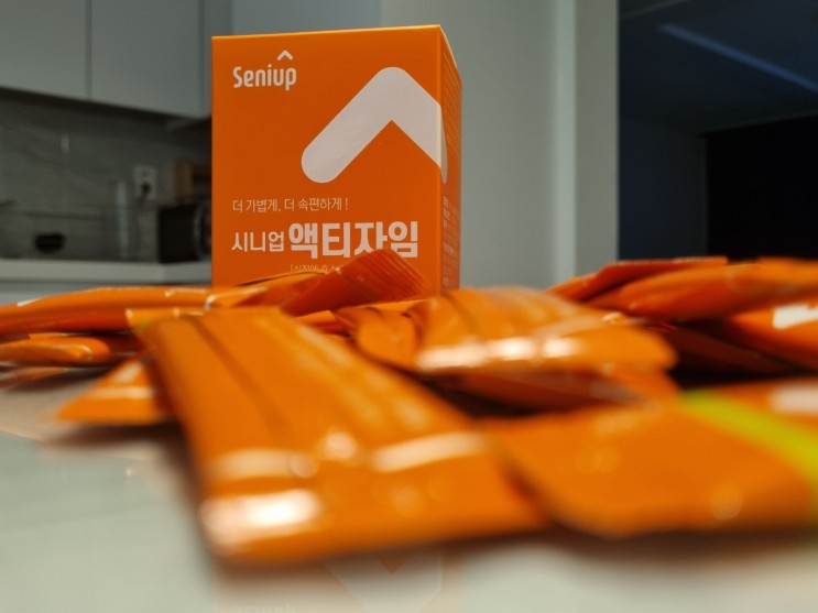 💙제품｜시니업 액티자임｜ 물 없이도 간단히 섭취할 수 있는 속편한 소화제
