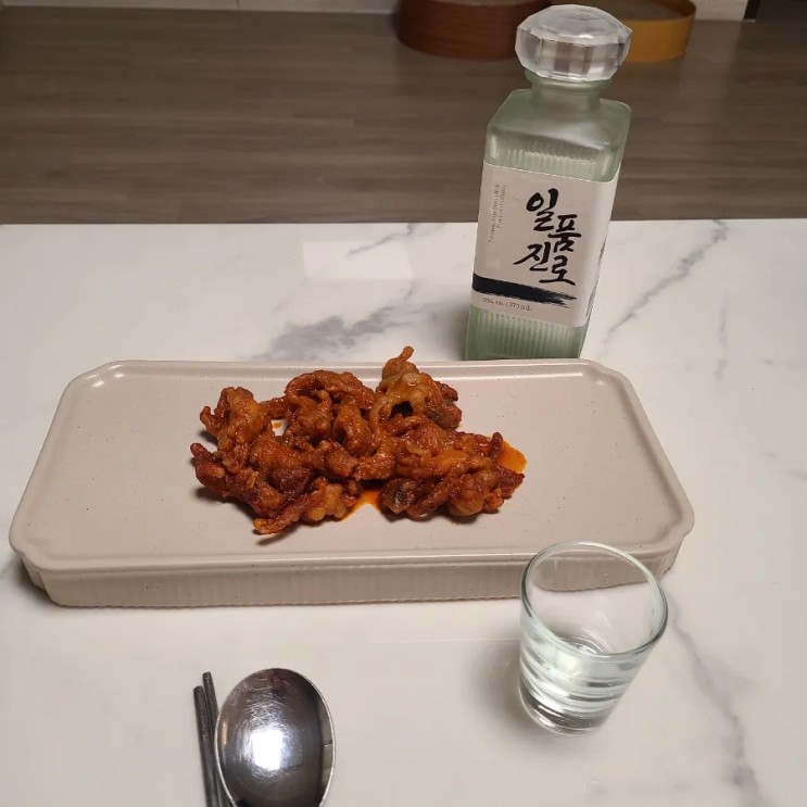 남편 홈술 안주 간단하게 준비하기! 한잔애 직화무뼈닭발 후기!