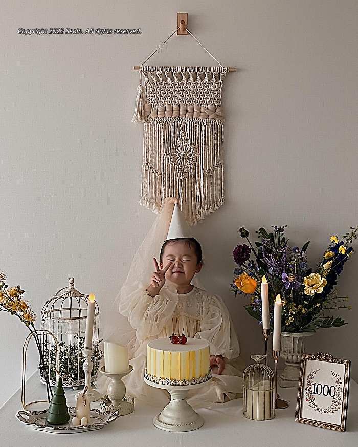 아기 천일상 셀프촬영 랄라래빗과 함께!
