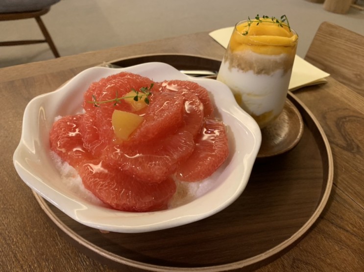 부경대쪽문근처에 위치한 카페미마/cafemima : 꿀자몽빙수 모양도 맛도 달달