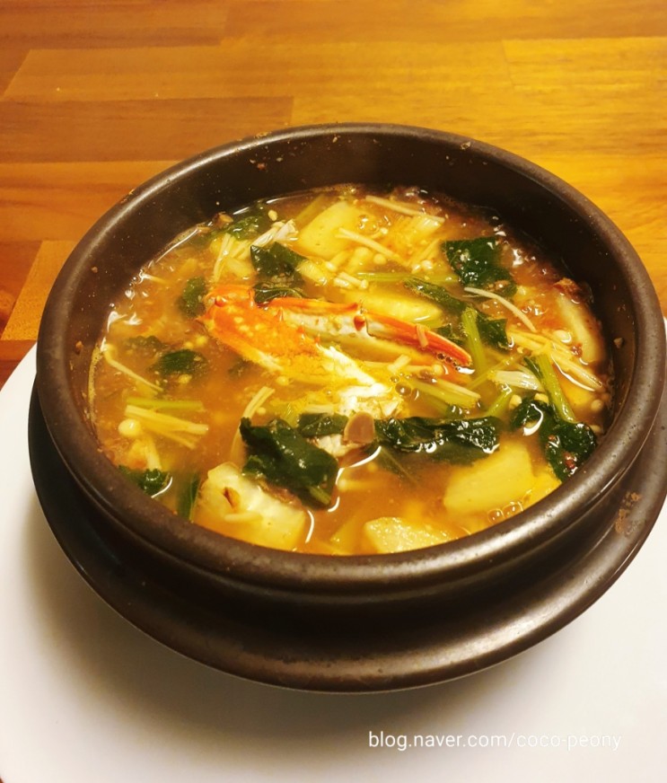 [마녀수산] 절단 꽃게로 입맛살려주세요~~꽃게된장국 넘 맛있어요.(ft.냉동실 비상식량)