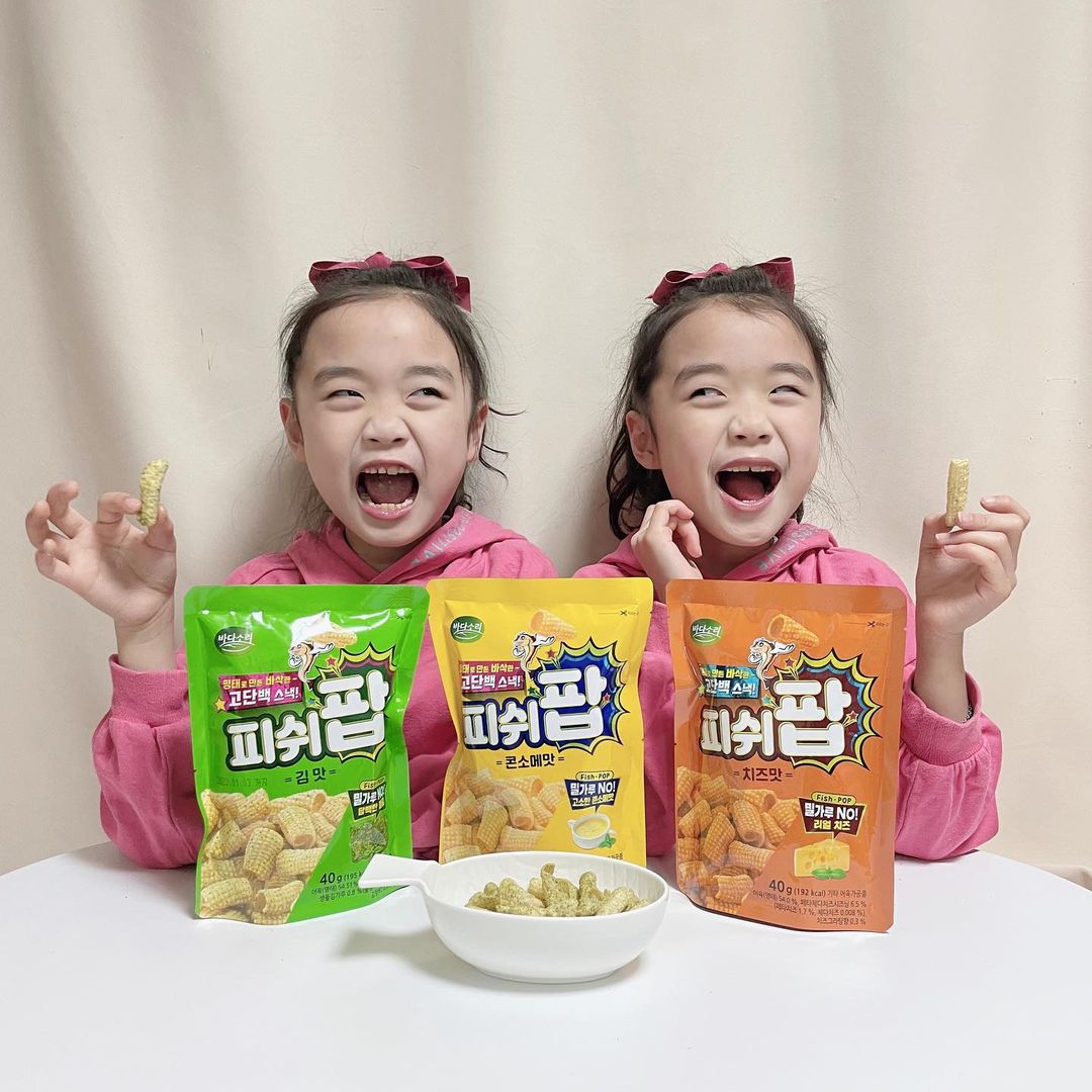 율둥이❤️ on Instagram: “#협찬 #율둥이❤️ #피쉬팝 #간식타임 나른한 일요일 오후! 바삭바삭~ 소리까지 맛있는 바다소리의 피쉬팝 🎣 ✔️ 피쉬팝은 명태ᄅ